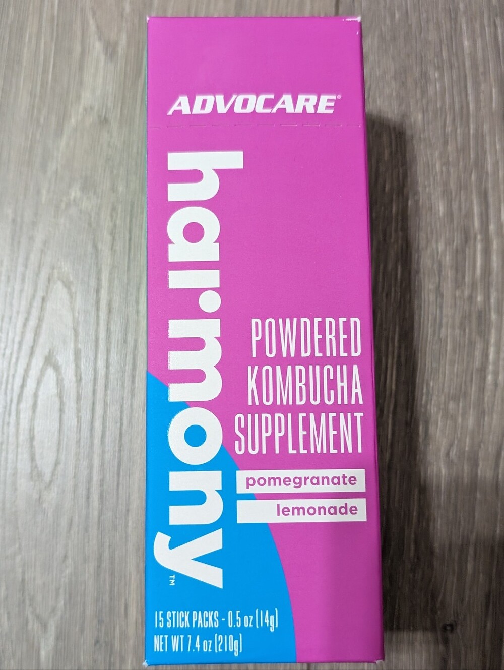 NIB•Advocare Powdered Kombucha Supplement•Pomegranate Lemonade 🍋•15 Stick Packs